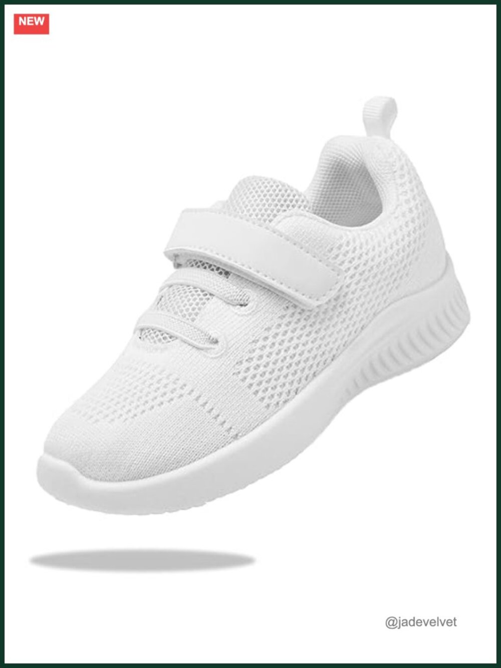 Toddler Girls Sneakers - Breathable Knit, Lightweight, Velcro & Elastic Strap